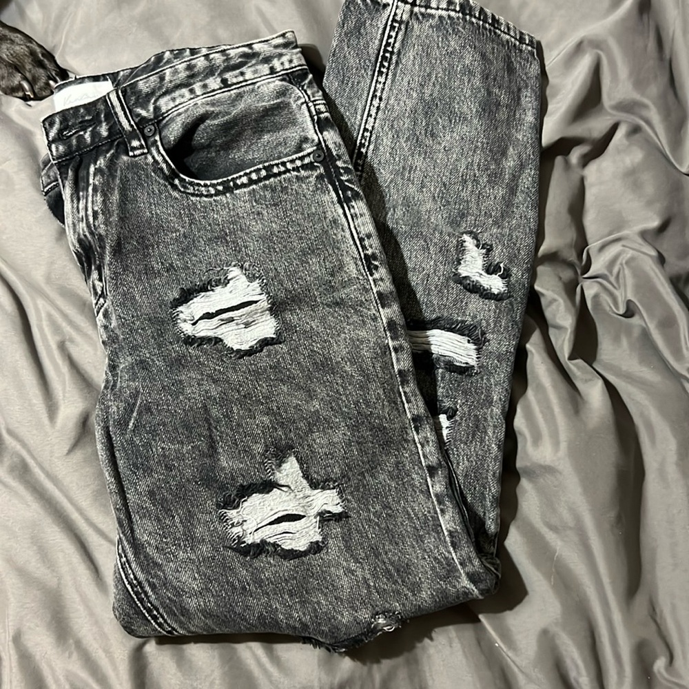 Kancan distressed cropped jeans